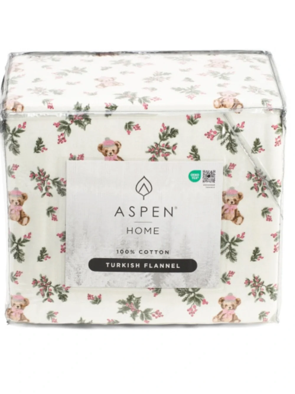 Aspen Floral Teddy Turkish Flannel Sheet Set